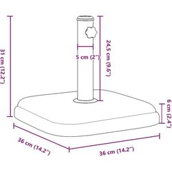 Подставка для зонта VidaXL 368674 (Black) Thumb