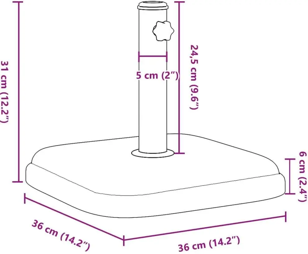 Подставка для зонта VidaXL 368674 (Black)
