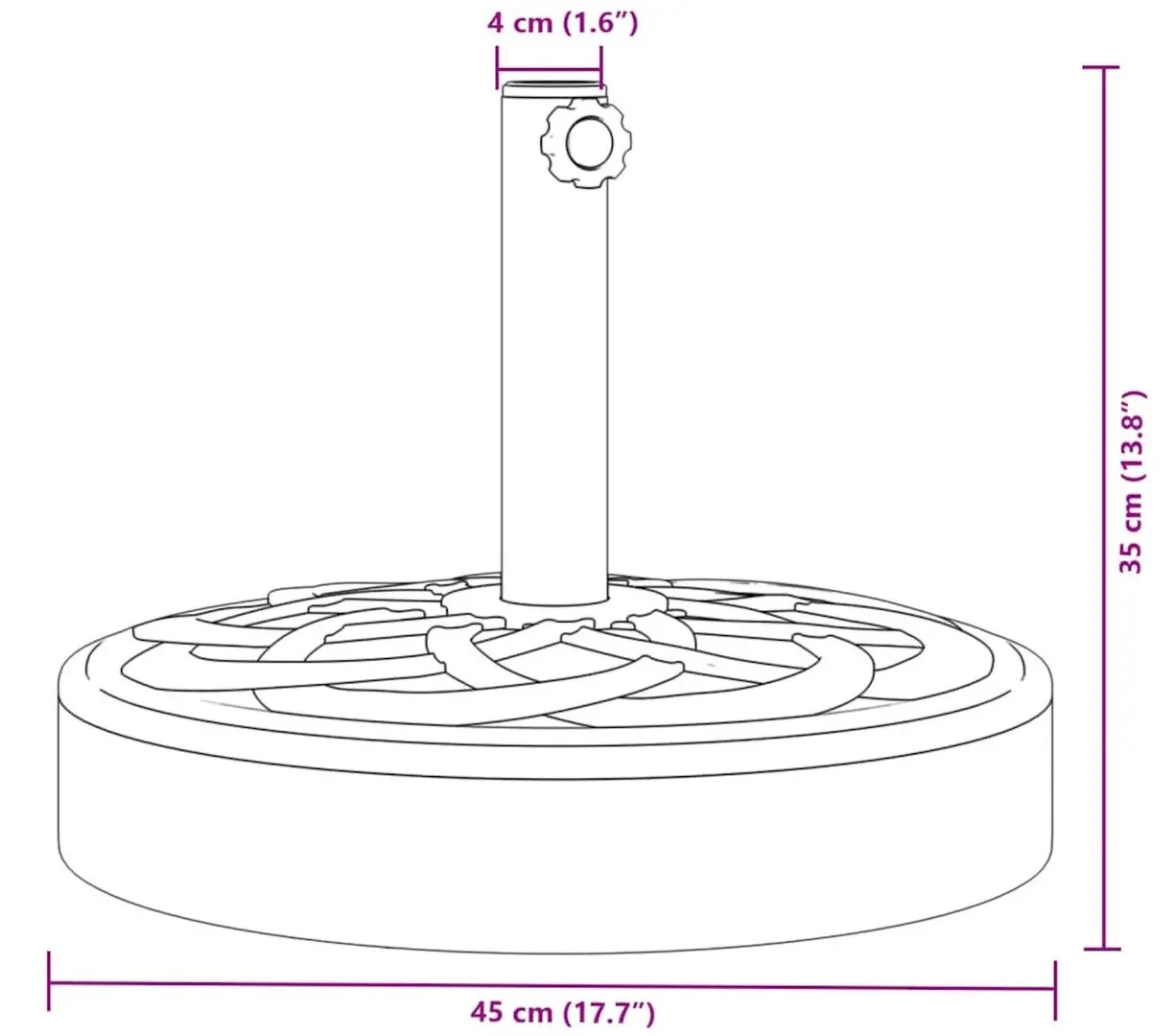 Подставка для зонта VidaXL 4007978 (Black)