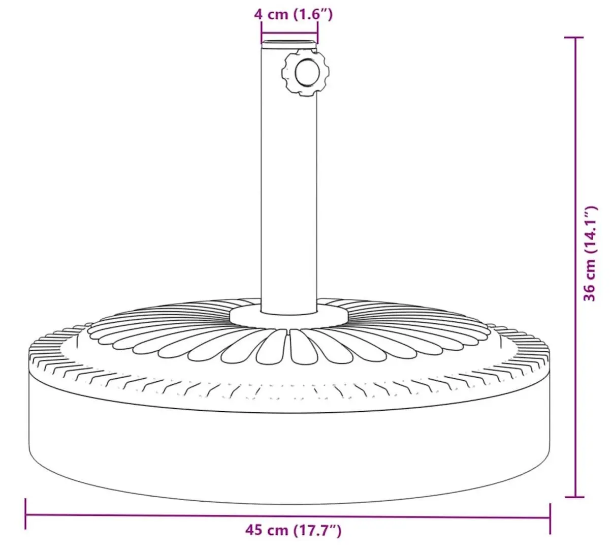 Подставка для зонта VidaXL 4007981 (Black)