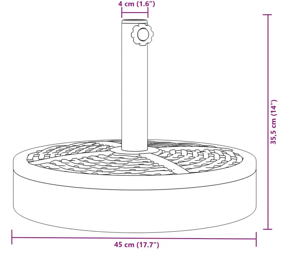 Подставка для зонта VidaXL 4007984 (Black)