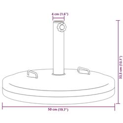 Suport pentru umbrela VidaXL 4007986 (Black) Thumb