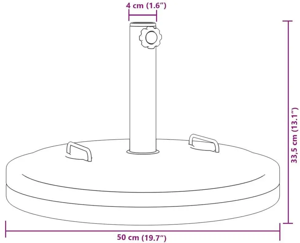 Suport pentru umbrela VidaXL 4007986 (Black) - 8