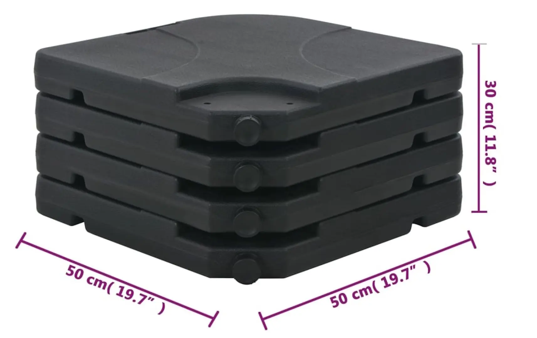 Suport pentru umbrela VidaXL 41611 (Black)