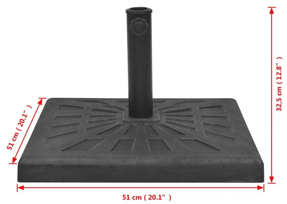 Suport pentru umbrela VidaXL 43659 (Black) - 8