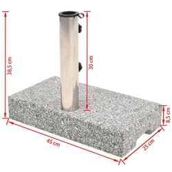 Suport pentru umbrela VidaXL 43725 (Grey) Thumb