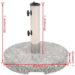 Suport pentru umbrela VidaXL 43726 (Grey) Thumb