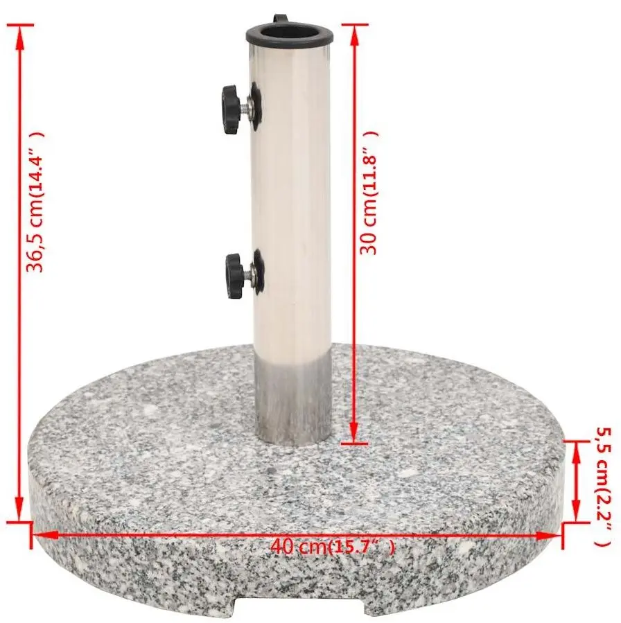 Suport pentru umbrela VidaXL 43726 (Grey) - 9