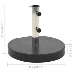 Suport pentru umbrela VidaXL 45064 (Black) Thumb