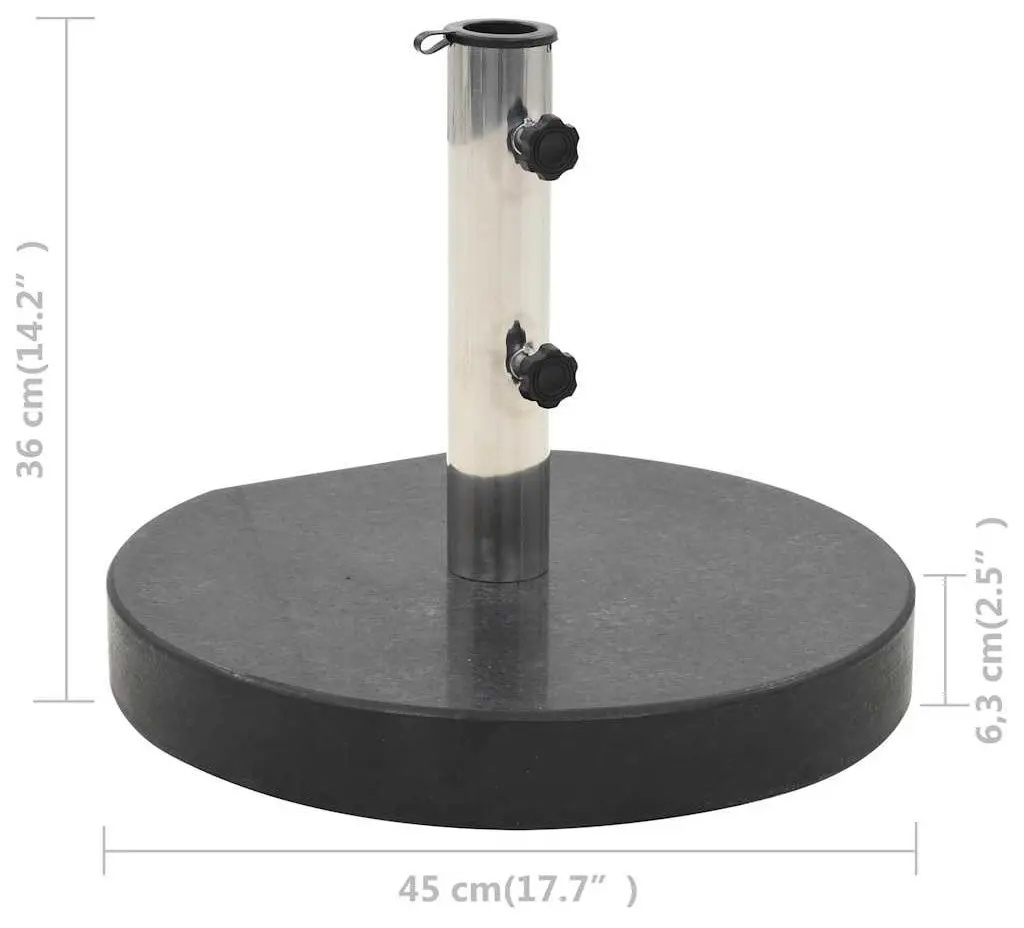 Suport pentru umbrela VidaXL 45064 (Black) - 6