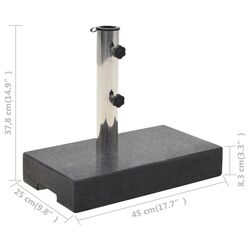 Suport pentru umbrela VidaXL 45067 (Black) Thumb