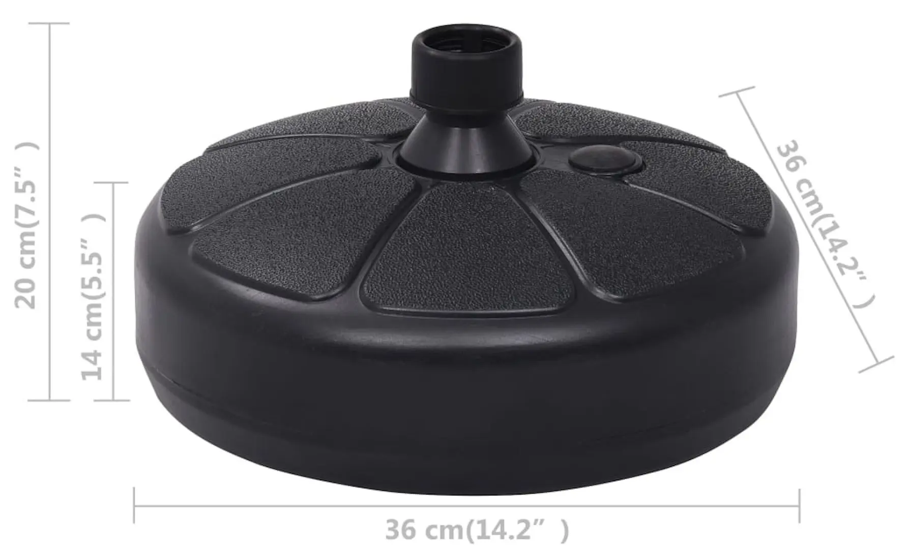 Suport pentru umbrela VidaXL 47854 (Black)