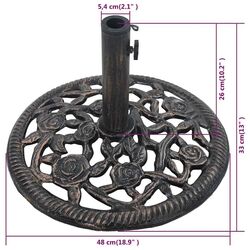 Suport pentru umbrela VidaXL 47861 (Bronze) Thumb