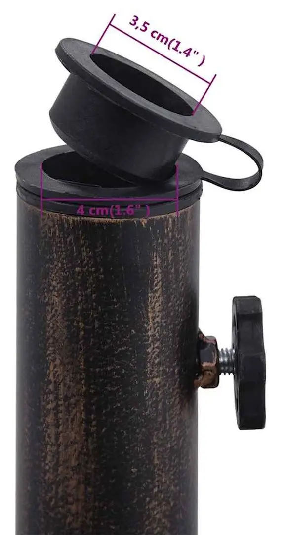 Suport pentru umbrela VidaXL 47865 (Bronze) - 6