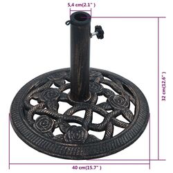 Suport pentru umbrela VidaXL 47865 (Bronze) Thumb