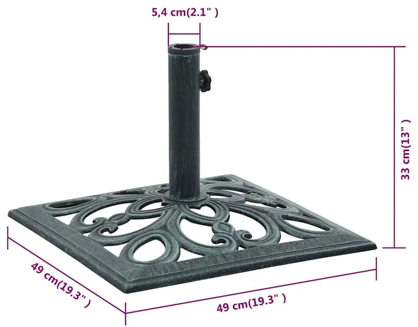 Подставка для зонта VidaXL 47866 (Green) - 9