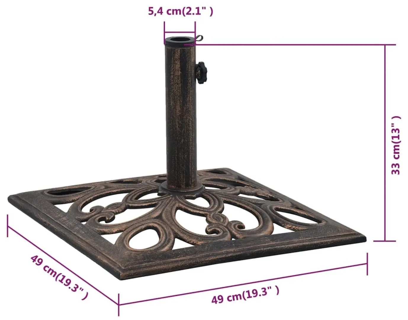 Подставка для зонта VidaXL 47868 (Bronze) - 9