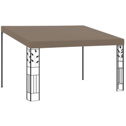 Pavilion de gradina montat pe perete VidaXL 312266 4x3 (Taupe)