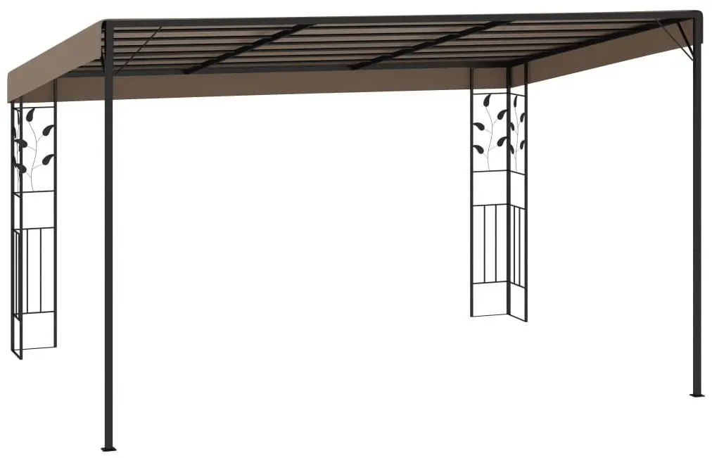 Pavilion de gradina montat pe perete VidaXL 312266 4x3 (Taupe) - 4