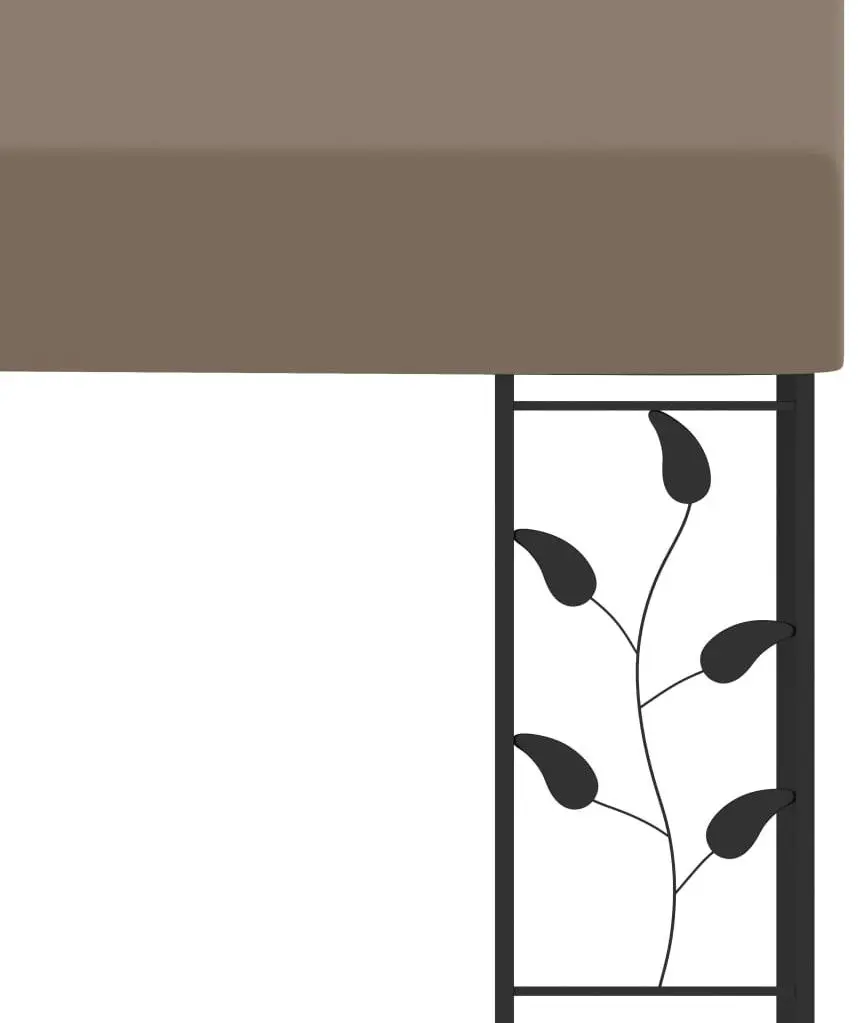 Pavilion de gradina montat pe perete VidaXL 312266 4x3 (Taupe) - 5