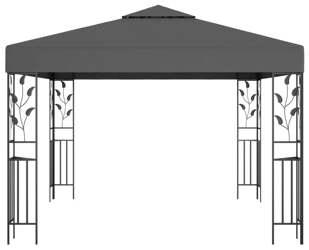Pavilion de gradina cu iluminare VidaXL 3070296 3x3 (Anthracite) - 3