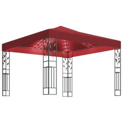 Pavilion de gradina cu iluminare VidaXL 3070297 3x3 (Burgundy) Thumb