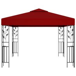 Pavilion de gradina cu iluminare VidaXL 3070297 3x3 (Burgundy) Thumb