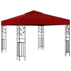 Pavilion de gradina cu iluminare VidaXL 3070297 3x3 (Burgundy)