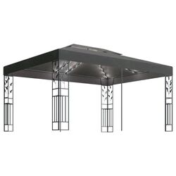 Pavilion de gradina cu iluminare VidaXL 3070299 3x4 (Anthracite) Thumb