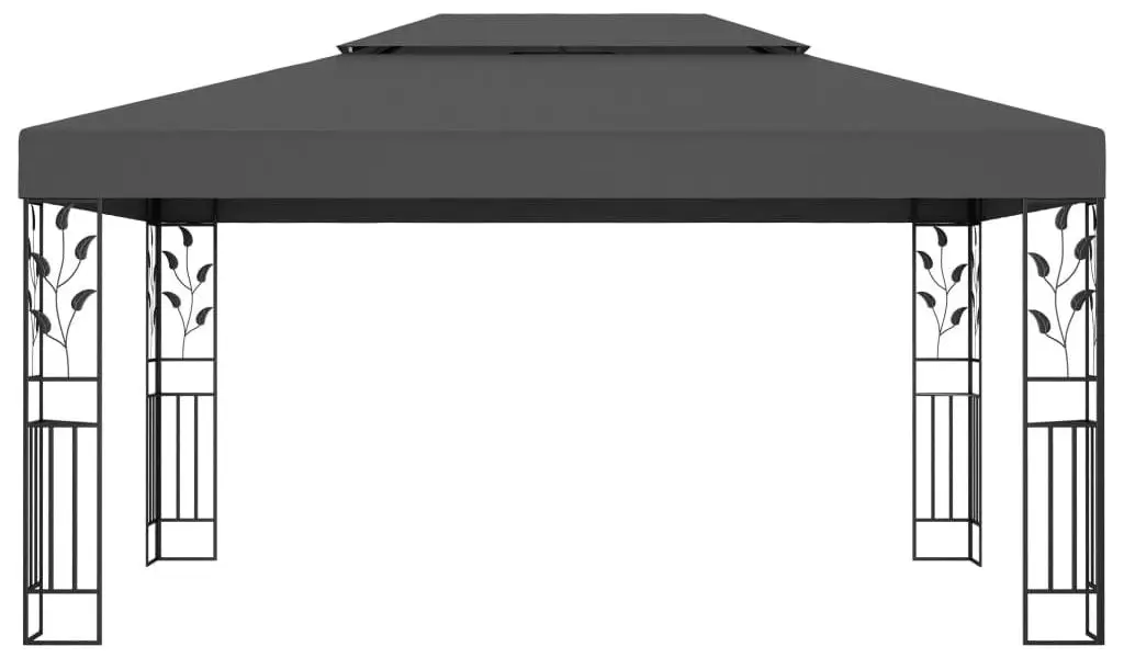 Pavilion de gradina cu iluminare VidaXL 3070299 3x4 (Anthracite) - 3