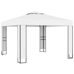 Pavilion de gradina cu iluminare VidaXL 3070302 3x3 (White)