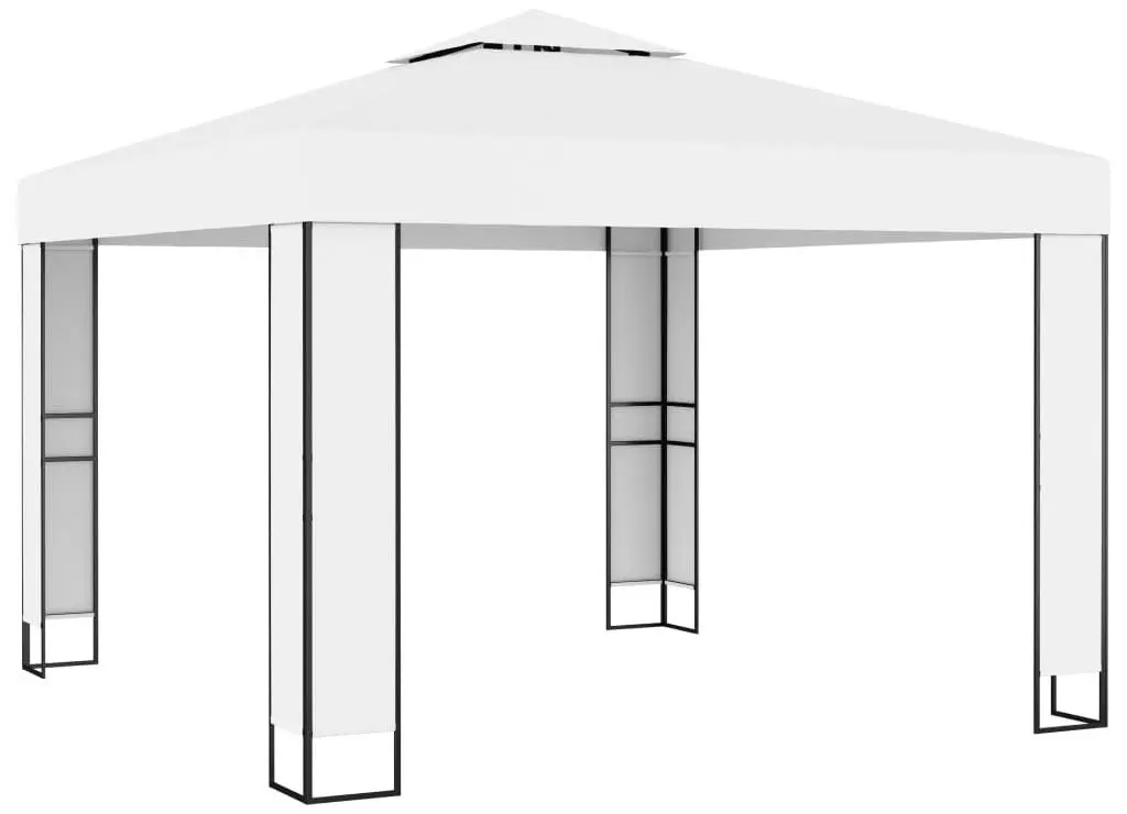 Pavilion de gradina cu iluminare VidaXL 3070302 3x3 (White)