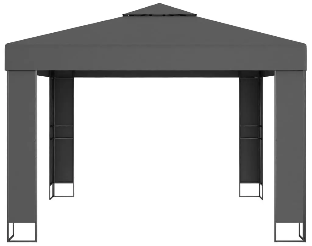 Pavilion de gradina cu iluminare VidaXL 3070304 3x3 (Anthracite) - 3