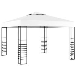 Pavilion de gradina cu iluminare VidaXL 3070305 3x3 (White)