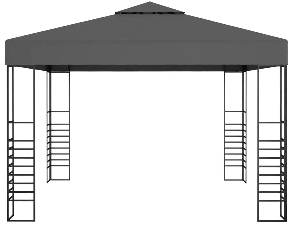 Pavilion de gradina cu iluminare VidaXL 3070306 3x3 (Anthracite) - 3
