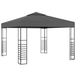 Pavilion de gradina cu iluminare VidaXL 3070306 3x3 (Anthracite)