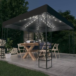 Pavilion de gradina cu iluminare VidaXL 3070306 3x3 (Anthracite) Thumb