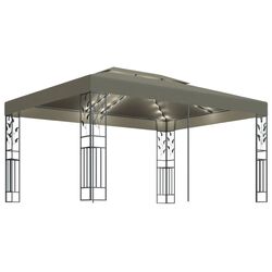 Pavilion de gradina cu iluminare VidaXL 3070313 4x3 (Taupe) Thumb