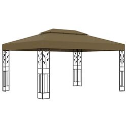 Pavilion de gradina cu iluminare VidaXL 3070313 4x3 (Taupe)
