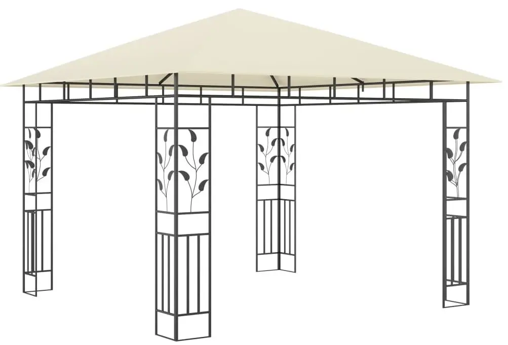 Pavilion de gradina cu iluminare VidaXL 3070314 3x3 (Cream)