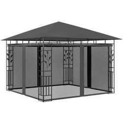 Pavilion de gradina cu iluminare VidaXL 3070316 3x3 (Anthracite)