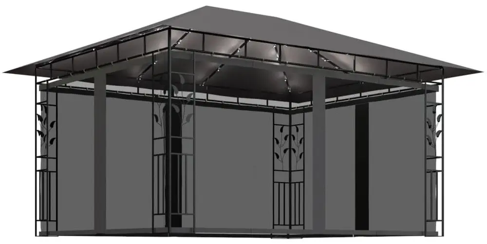 Садовый павильон с подсветкой VidaXL 3070317 3x4 (Anthracite)