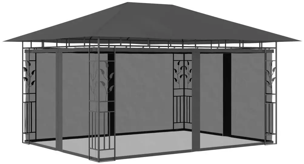 Садовый павильон с подсветкой VidaXL 3070317 3x4 (Anthracite)
