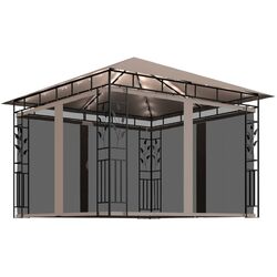 Pavilion de gradina cu iluminare VidaXL 3070318 3x3 (Taupe) Thumb