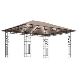 Pavilion de gradina cu iluminare VidaXL 3070319 4x3 (Taupe) Thumb