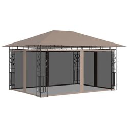 Pavilion de gradina cu iluminare VidaXL 3070319 4x3 (Taupe)