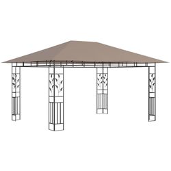 Pavilion de gradina cu iluminare VidaXL 3070319 4x3 (Taupe) Thumb