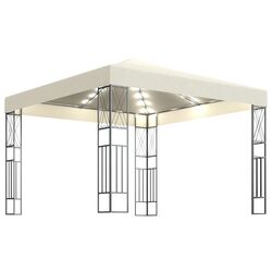 Pavilion de gradina cu iluminare VidaXL 3070326 3x3 (Cream) Thumb