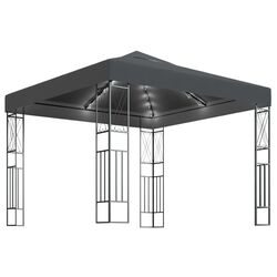 Pavilion de gradina cu iluminare VidaXL 3070327 3x3 (Anthracite) Thumb