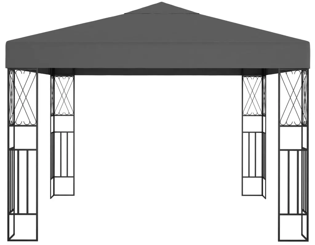 Pavilion de gradina cu iluminare VidaXL 3070327 3x3 (Anthracite) - 3